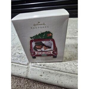 Hallmark Keepsake First Christmas Together Photo Holder Ornament Car 2008